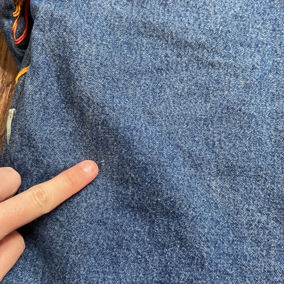 Tantrums Embroidered Floral Denim Jacket Vintage Size S - Picture 10 of 11